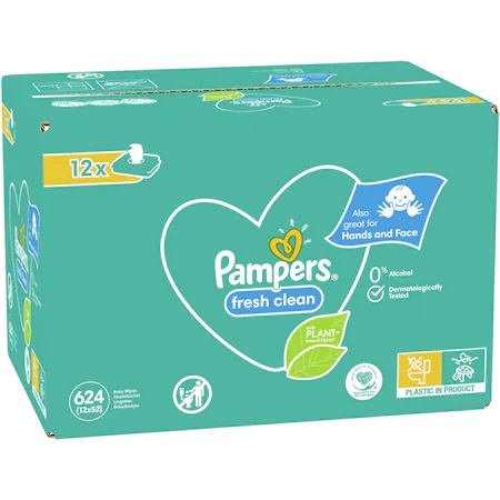 Pampers Fresh Clean - Servetele Umede 624 buc - imagine 6