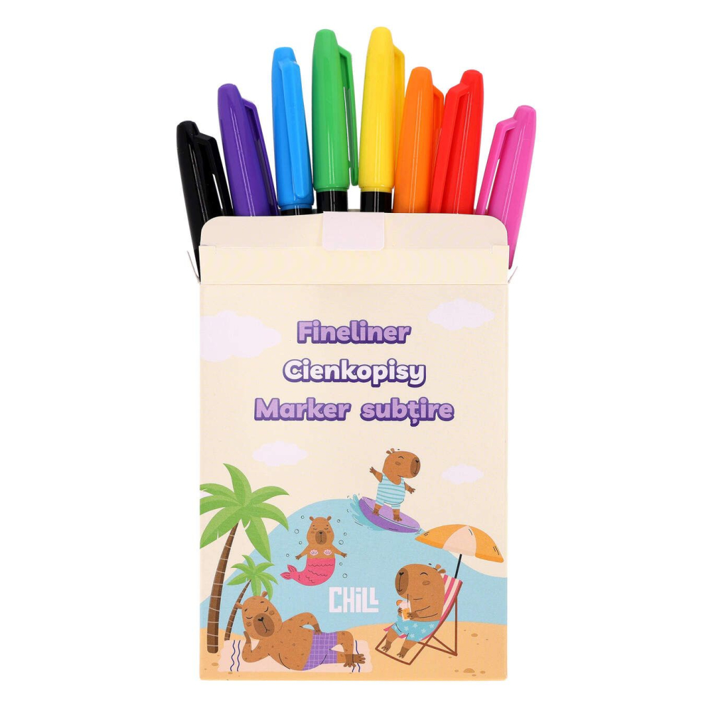 Set 8 Finelinere Strigo Capybara Colorate