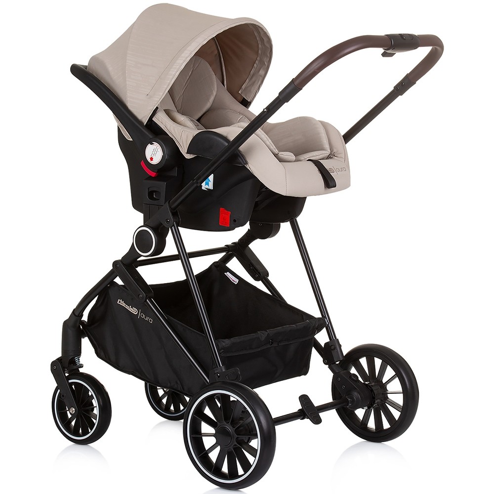Carucior Chipolino Aura 3 in 1 i-Size, Macadamia - imagine 2