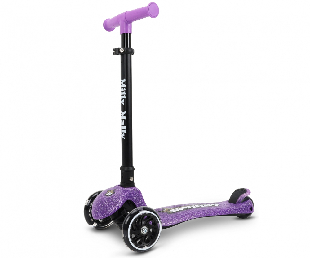 Milly Mally Sparky Violet - Trotineta LED Pliabilă