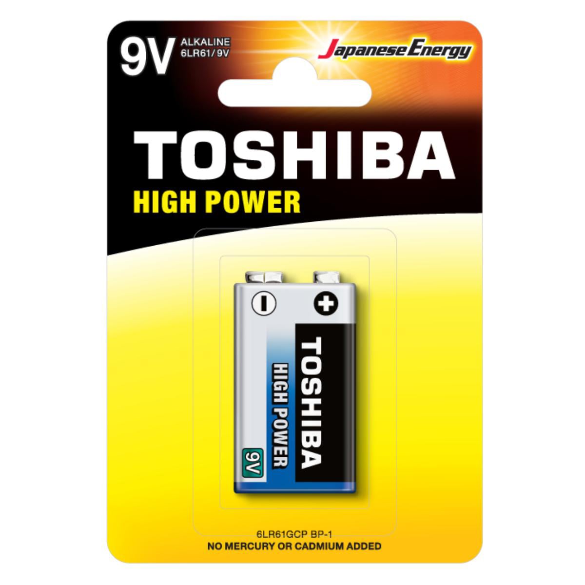 Baterie Toshiba 9V Blu Line, Alcalină, Lungă Durată