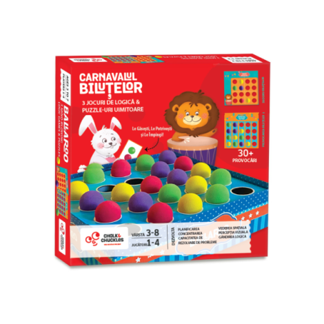 Chalk and Chuckles Joc Logica 3-in-1 Carnavalul Bilutelor
