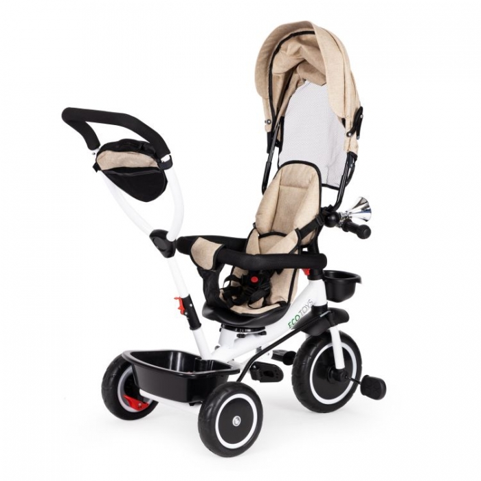 Tricicleta Ecotoys Bej | Siguranță și Confort - imagine 7