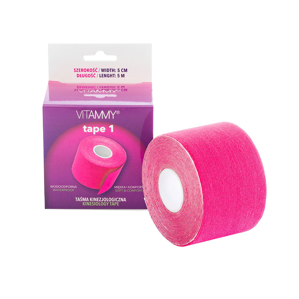 Banda Kinesio Vitammy Impermeabilă Roz - imagine 7