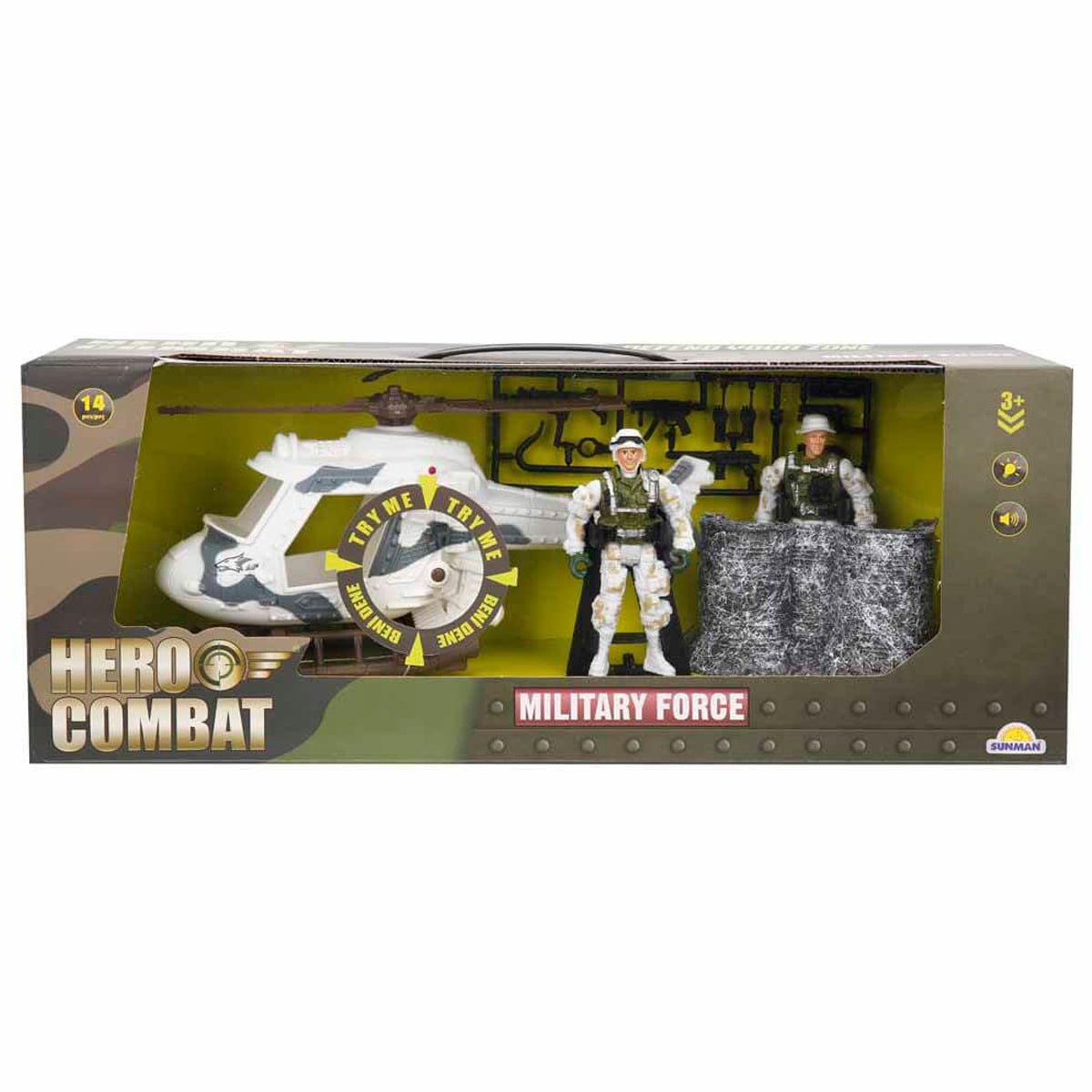 Hero Combat: Elicopter Militar cu Figurine și Sunet