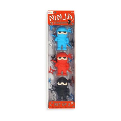 Radiere Ninja Ooly - Set 3 gume de șters