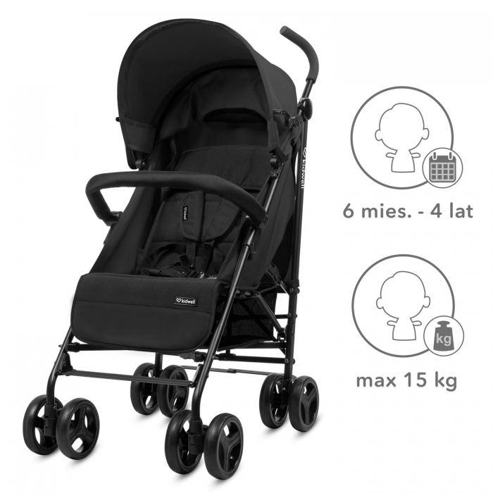 Carucior Sport Kidwell Qugar Black - Ușor și Practic - imagine 6