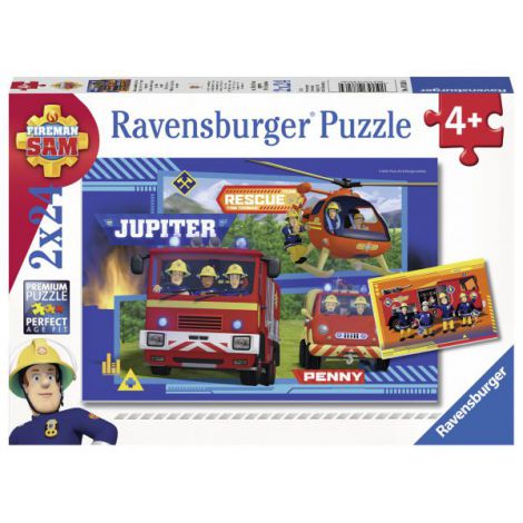 Puzzle Ravensburger Pompier Sam 2x24 Piese - imagine 2