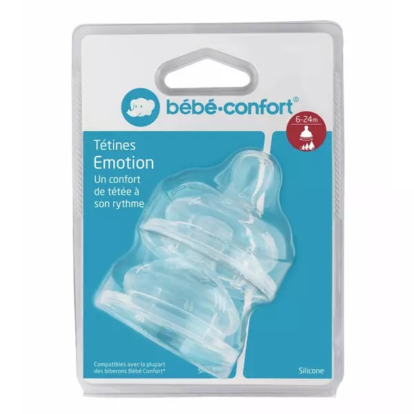 Set 2 tetine Bebe Confort Emotion S2, Silicon