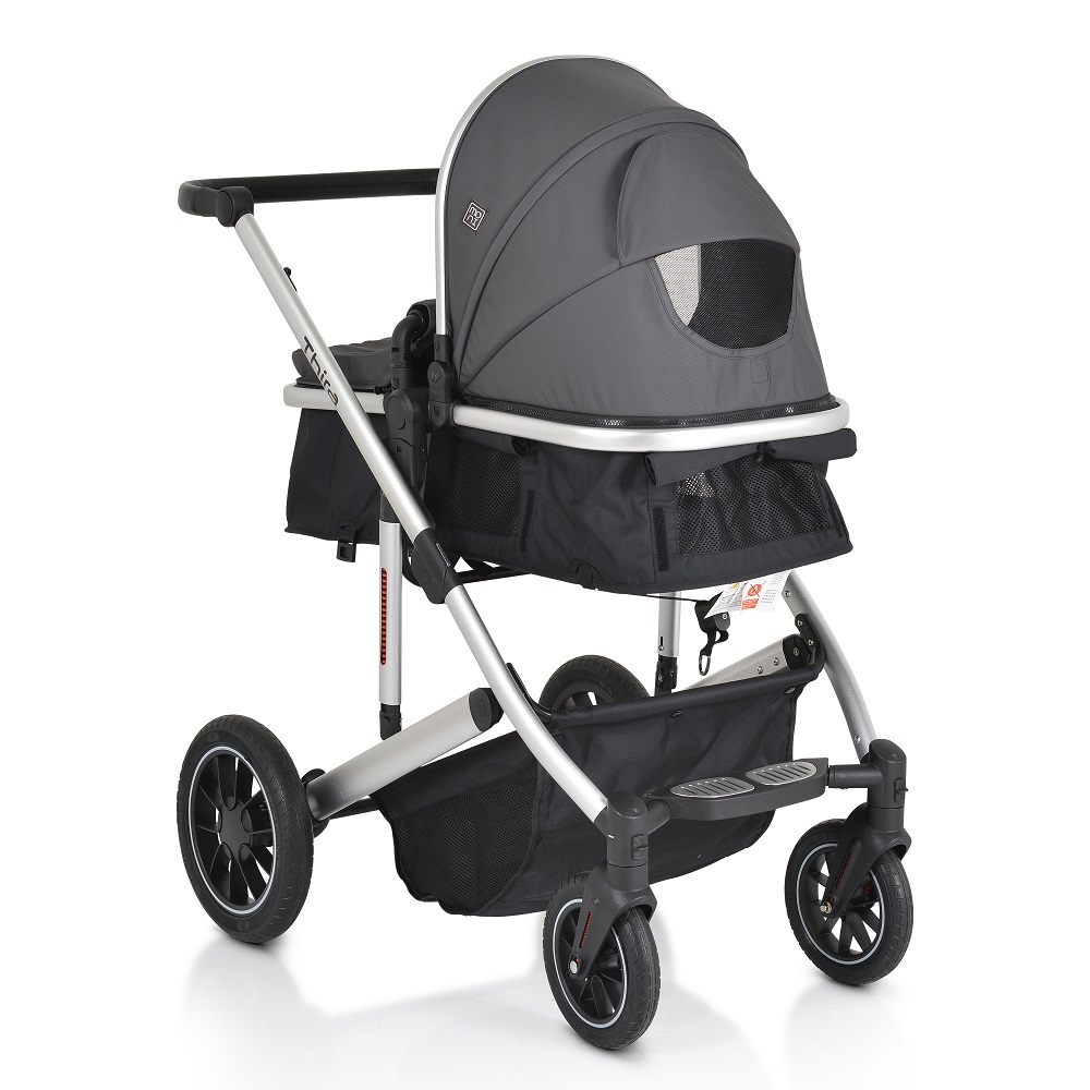 Carucior Transformabil 2in1 Moni Thira Grey Aluminiu - imagine 2