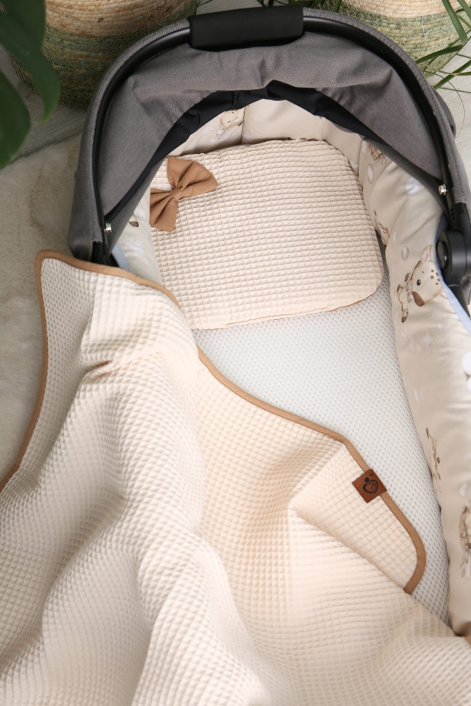 Set BabyMam Bumbac Waffle Bej - Confort Sigur - imagine 5