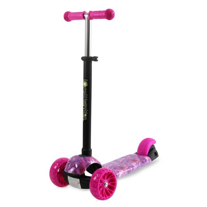 Trotineta Lorelli Draxter Pink Galaxy cu LED - imagine 5
