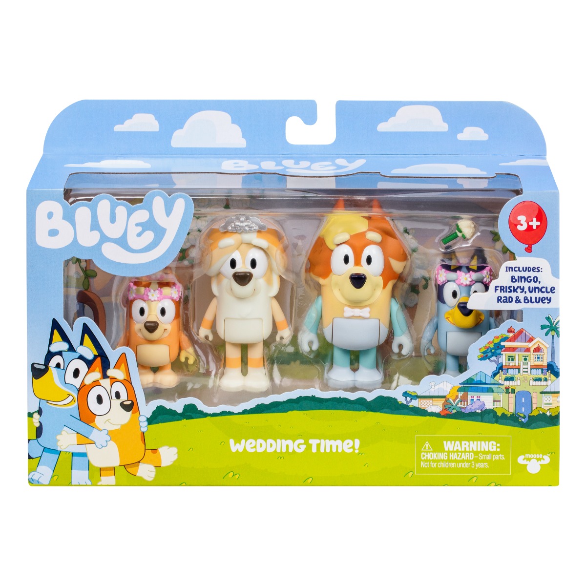 Set Figurine Bluey Wedding Time 4 Buc