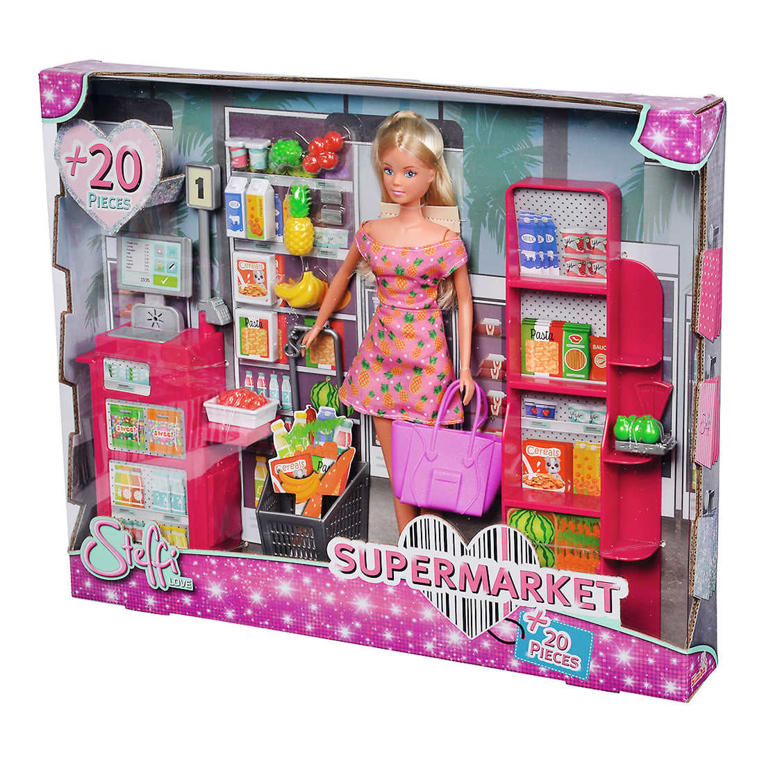 Set Steffi Love La Supermarket, Papusa 29 cm