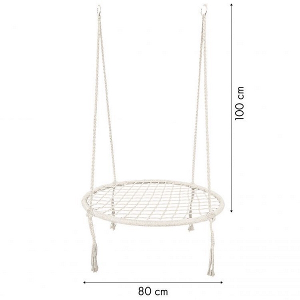 Leagan Suspendat Modernhome Alb 150kg - imagine 8