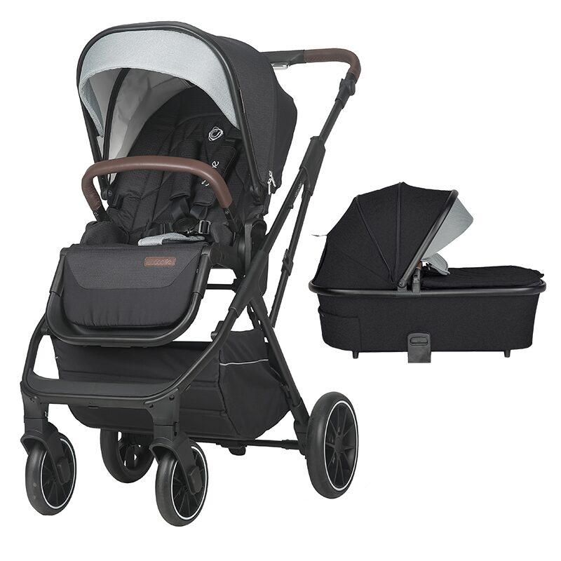 Carucior 2 in 1 Coccolle Silene Diamond Black, Modular - imagine 9