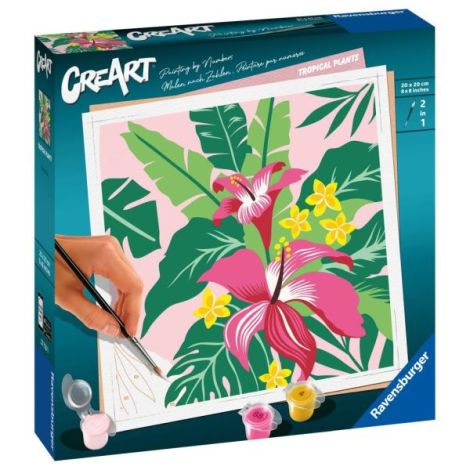 Set Pictură pe Numere Plante Tropicale Ravensburger - imagine 3