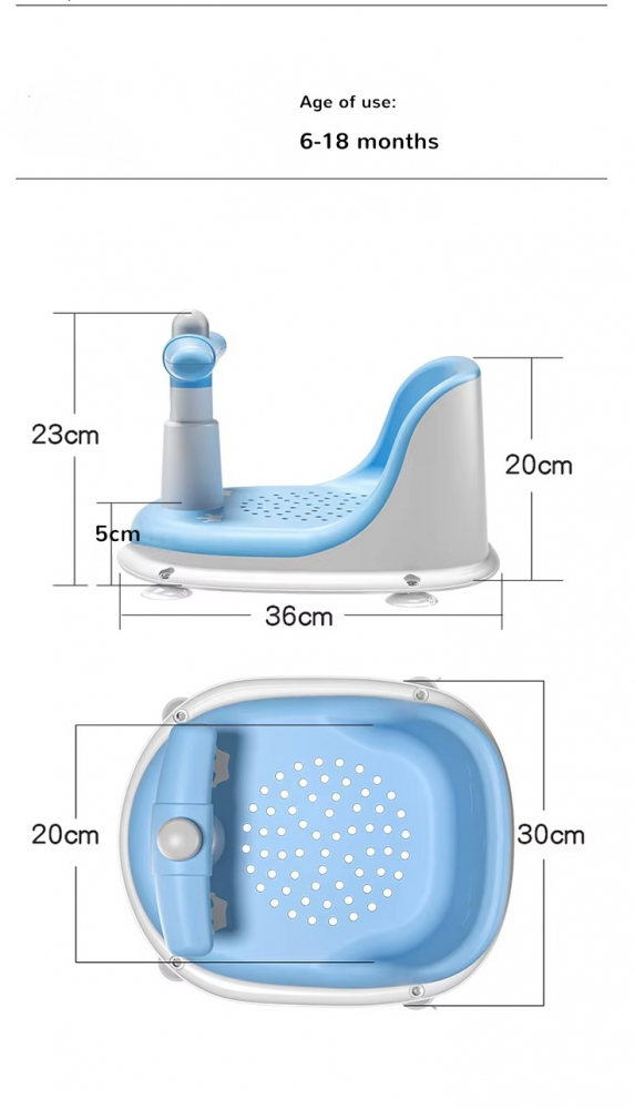 Little Mom Scaun Baie Copii Baby Crown Blue - imagine 11