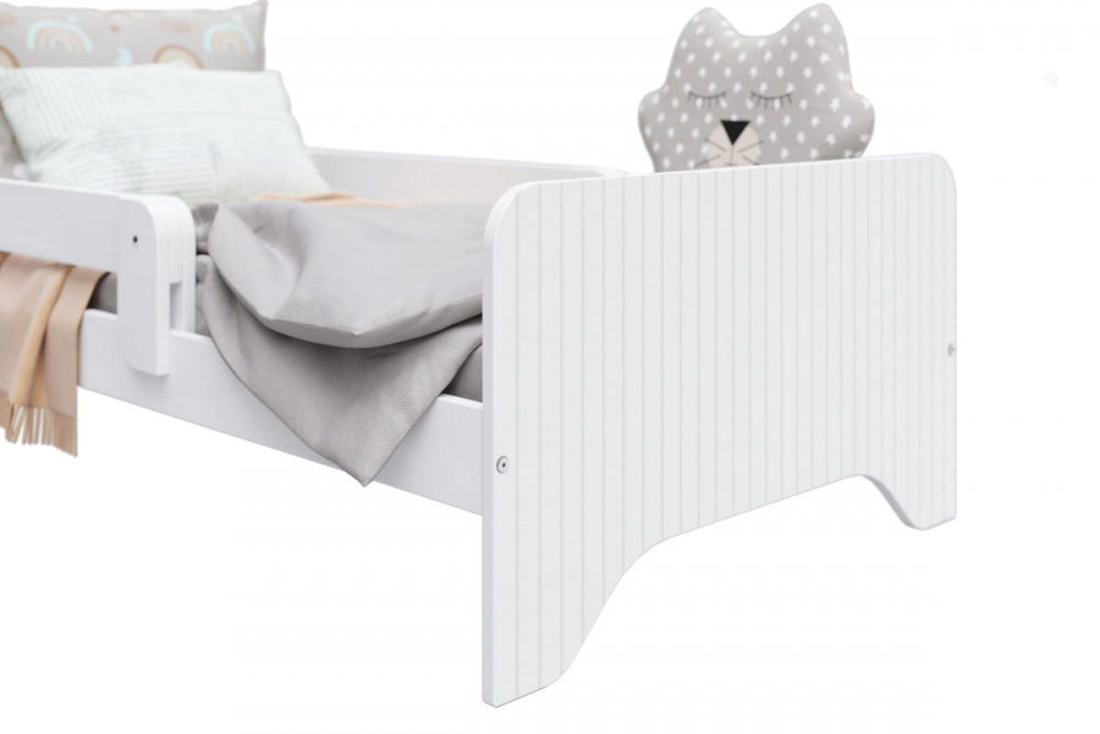 Pătuț Junior Alb 160x80 cm cu 2 bariere Nichiduța