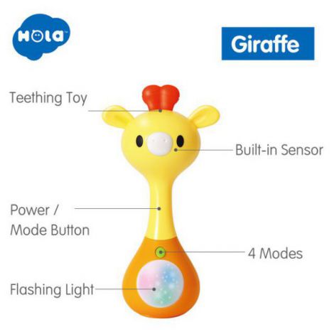 Zornaitoare Girafa cu Sunete și Lumini Jucarii Bebe - imagine 3