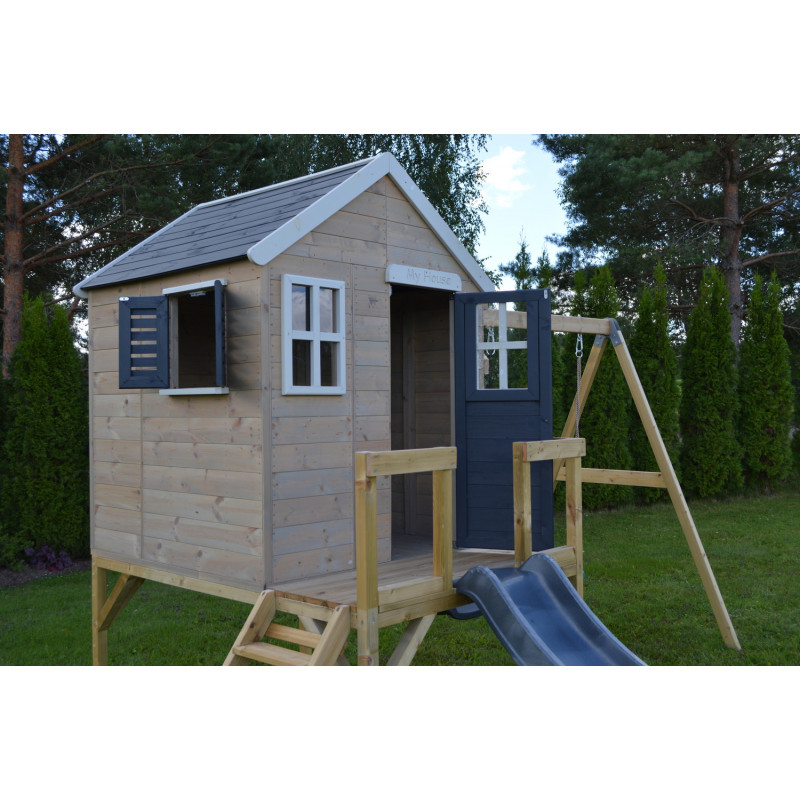 Casuta Gradina Grey Lodge Wendi cu Tobogan - imagine 2