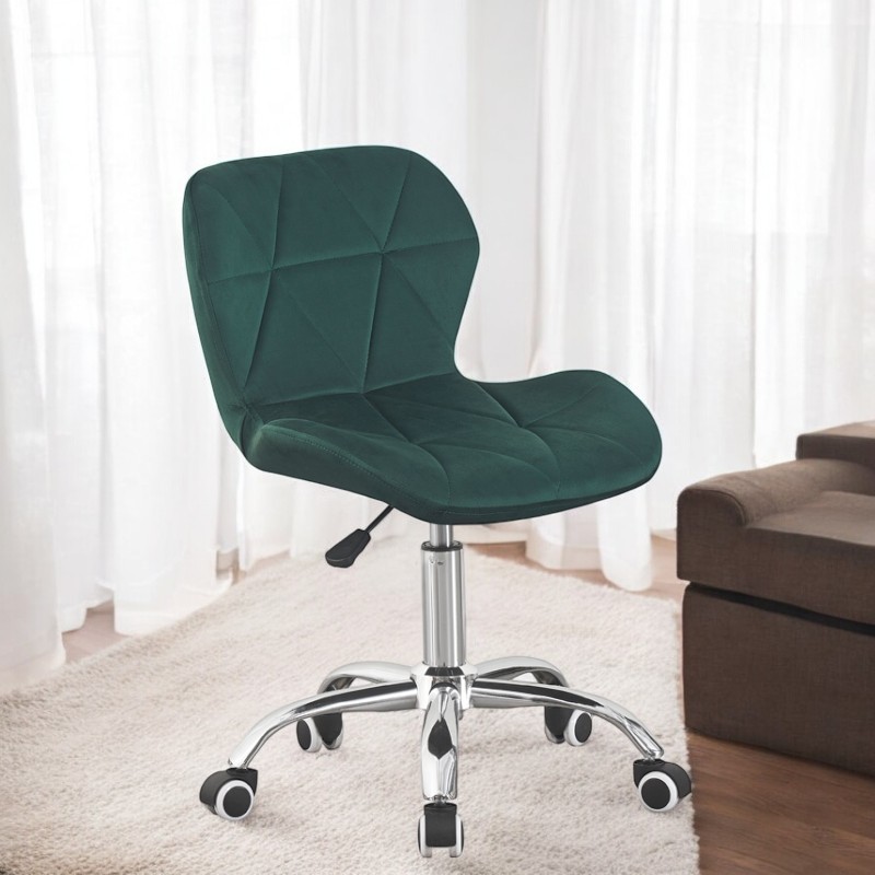 Scaun Birou Procart Velvet Verde Reglabil - imagine 5