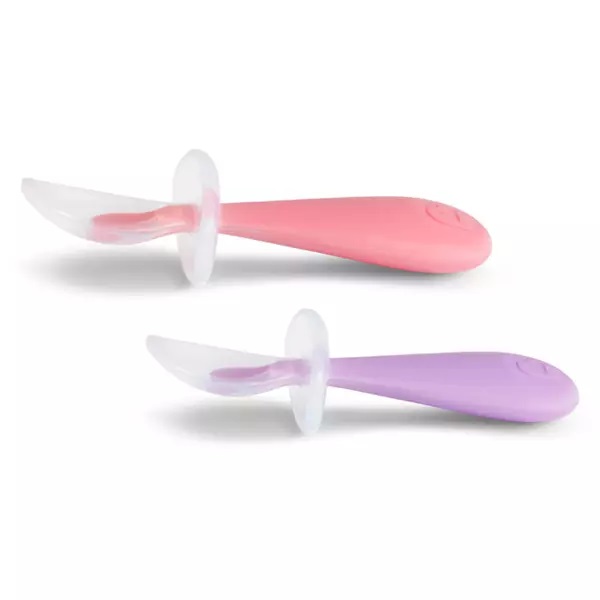 Set 2 lingurițe Munchkin Gentle Scoop, 6L+, Roz/Violet - imagine 5