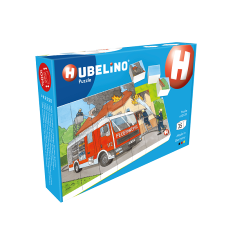 Puzzle Hubelino Masina de Pompieri 35 piese - imagine 4