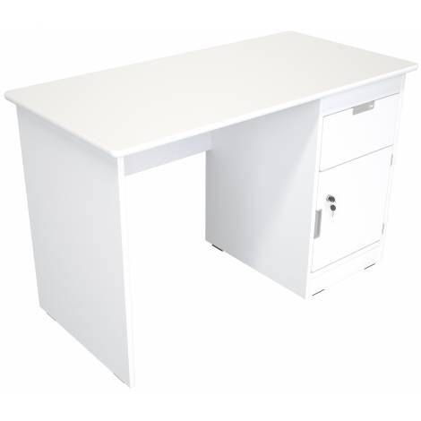 Birou Quadro Alb Moje Bambino cu Sertar și Dulap