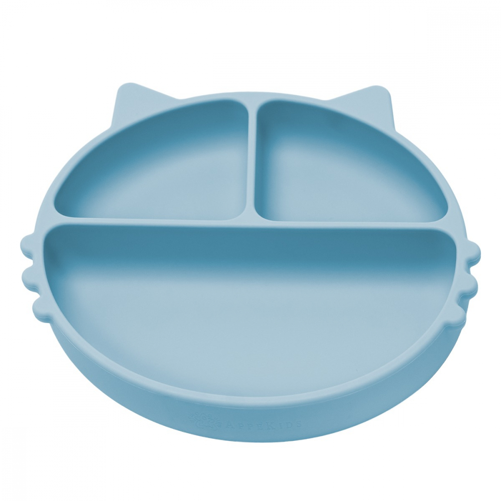Farfurie Silicon AppeKids Kitty Aqua - imagine 5
