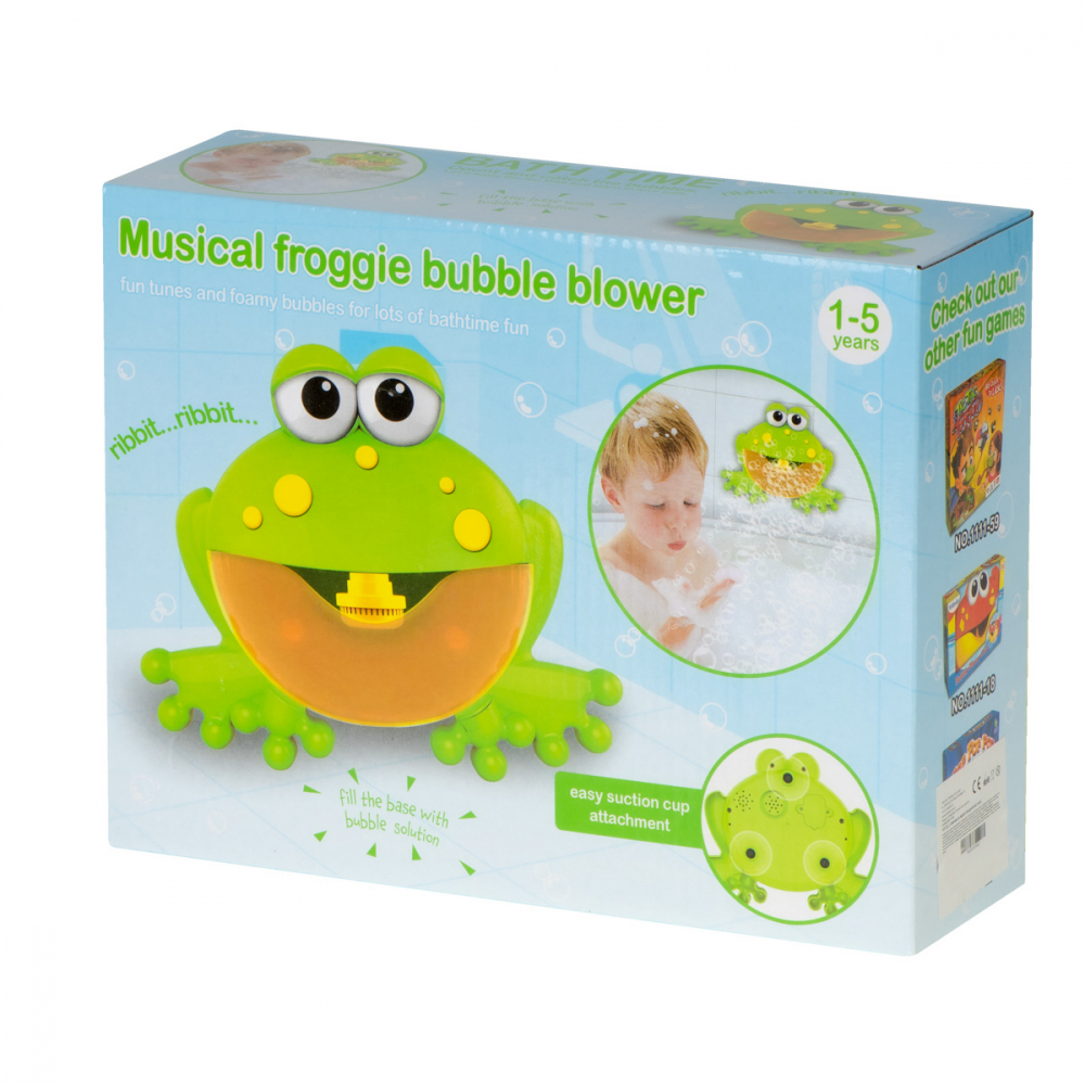 Jucărie Baie Muzicală Green Frog cu Spumă Ikonka - imagine 5