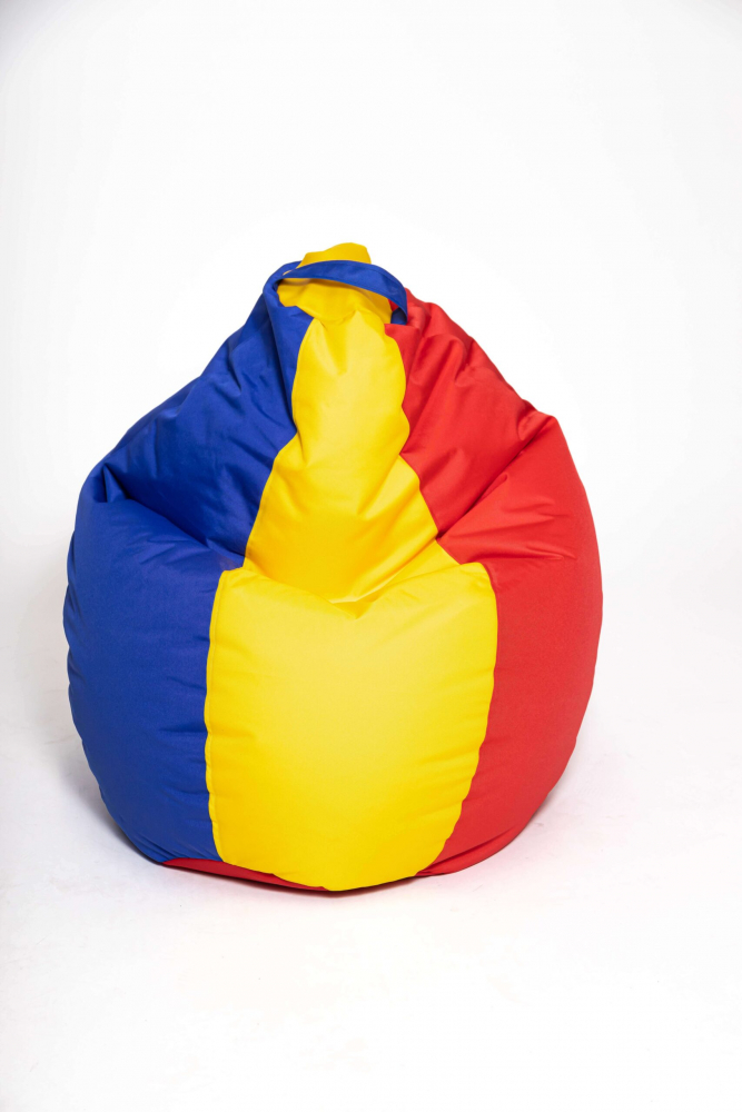 Fotoliu Puf Tricolor Decoriciu | Relaxare Confortabilă