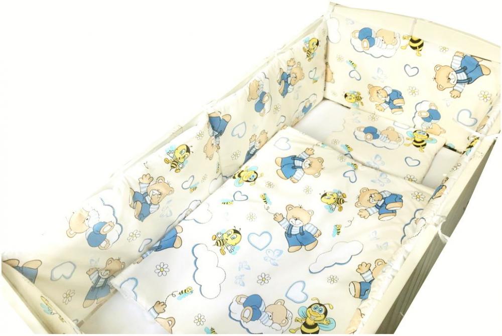 Aparatori pufoase DeLuxe Ursi, Pat 120x60 cm
