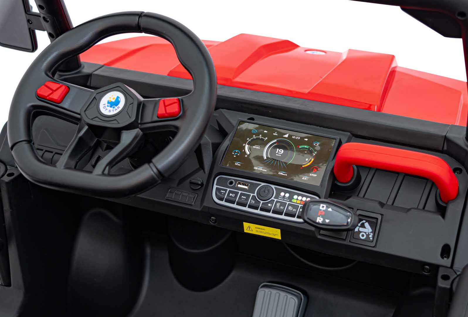 UTV eIectric pentru copii cu 2 locuri Farmer Truck SPEED XXL 900 24V 400W 4x4 (623B-24V) Rosu - Autokids.ro - imagine 9