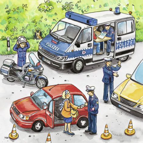 Puzzle Politie Ravensburger 3x49 piese - imagine 2