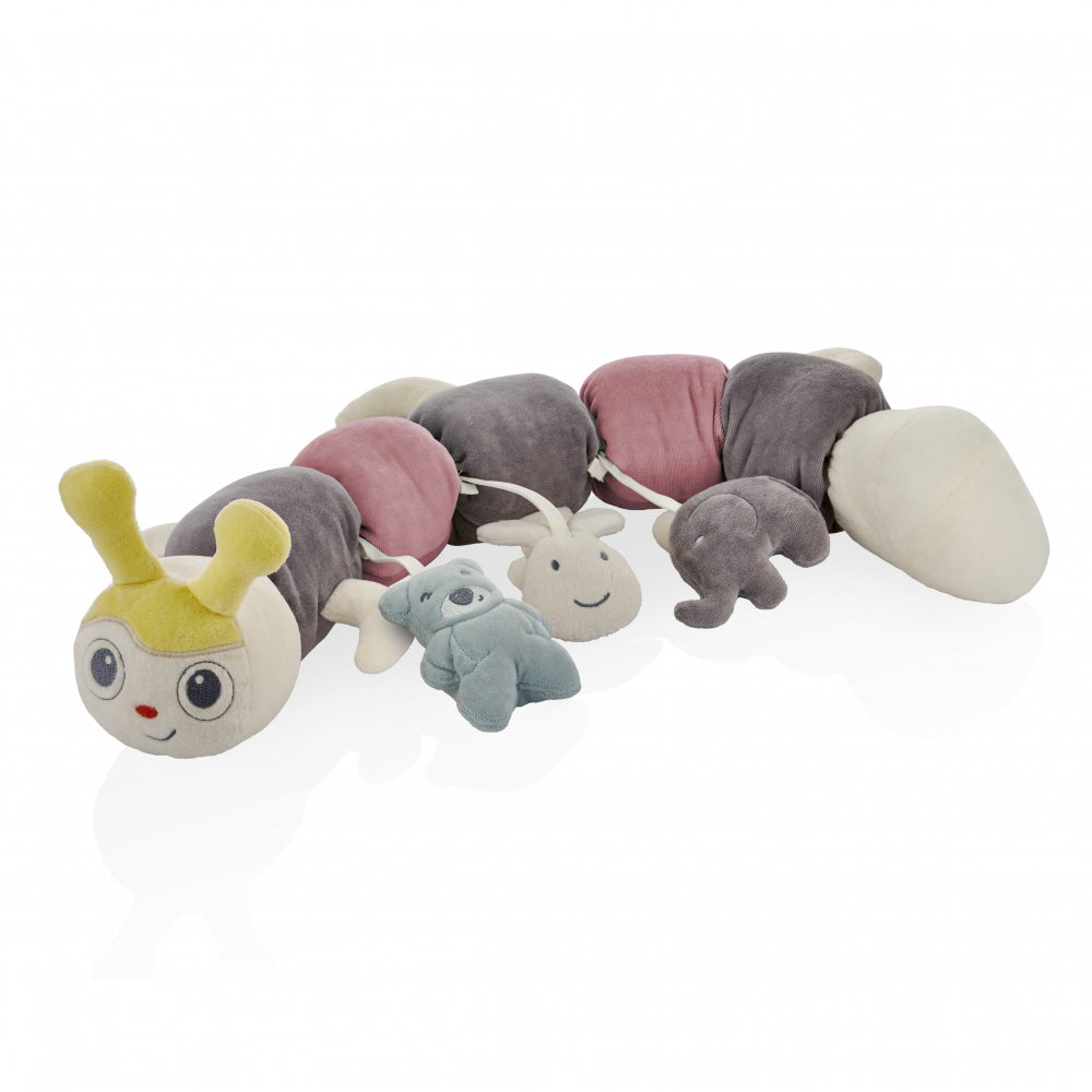 Protecție Patut BabyJem Caterpillar Pink