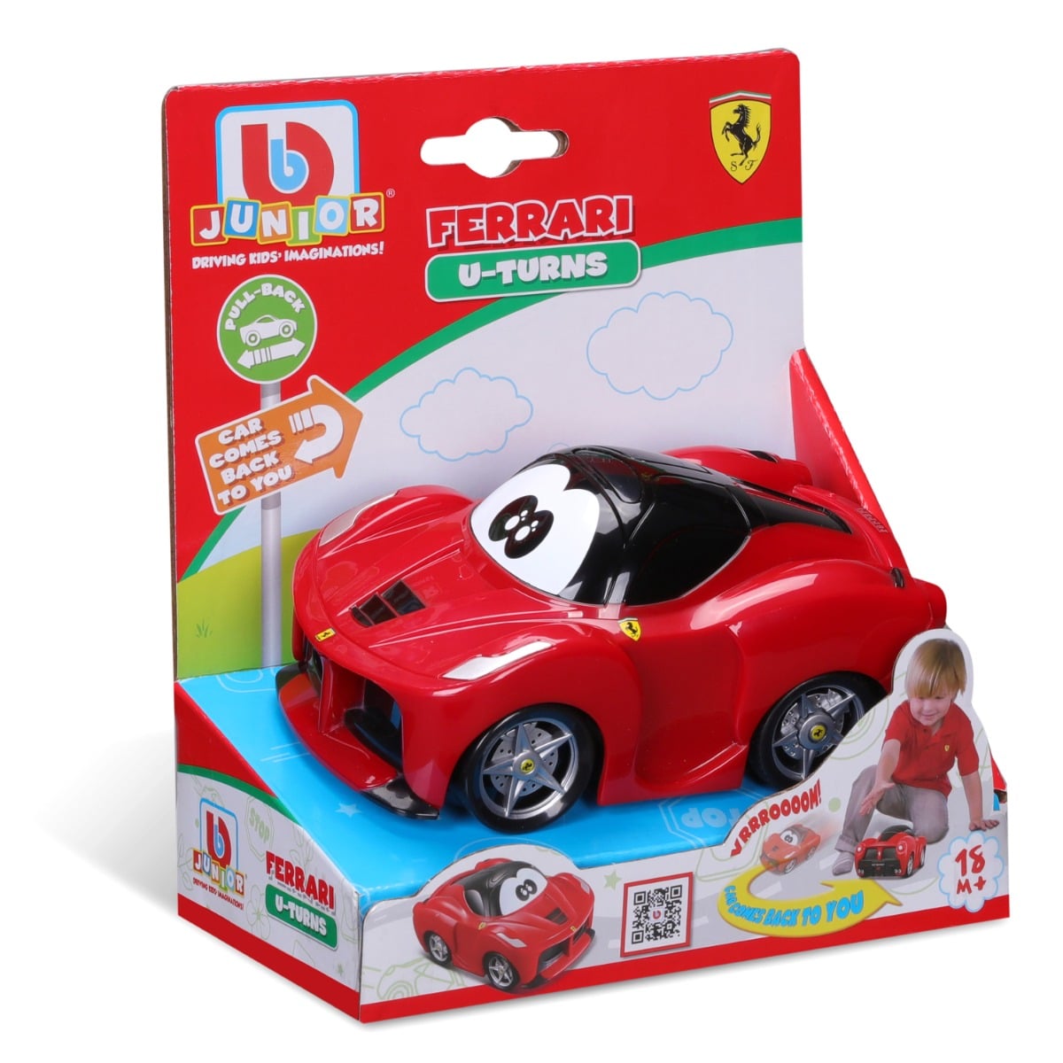 Bburago Junior Ferrari U-Turns, Masina Pull-back