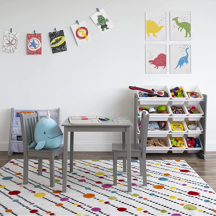 Set Masa si 2 Scaune Ginger Home Gri | Sigur & Rezistent - imagine 8
