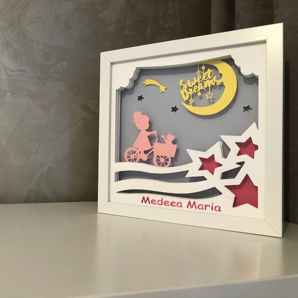 Tablou Luminos Fetita 008 | Noorhandmadeatelier - imagine 6