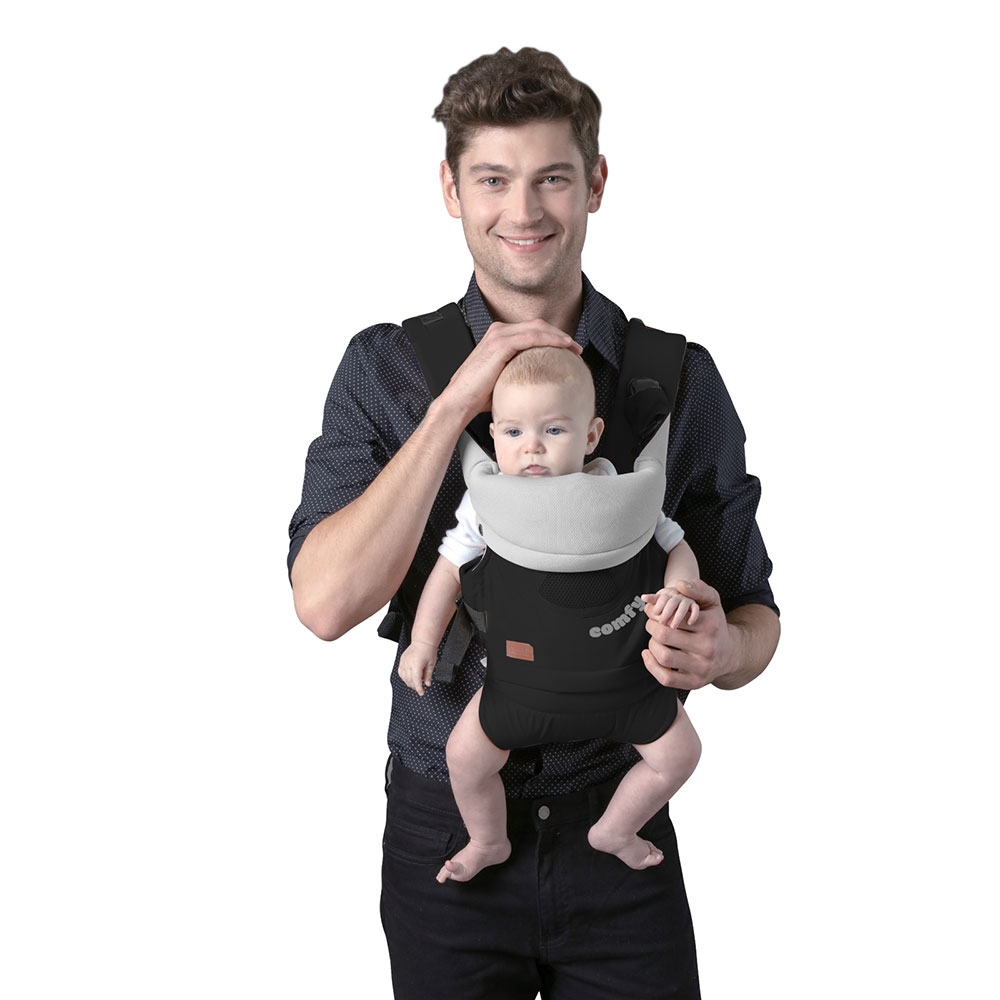 Marsupiu Chipolino Comfy Black Grey, 4 Pozitii - imagine 2