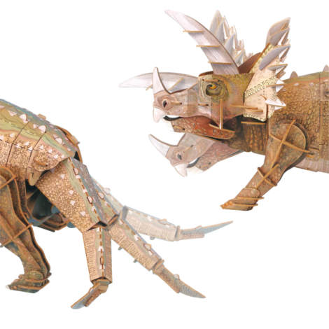 Puzzle 3D TRICERATOPS Deluxe Mieredu - Educativ - imagine 4