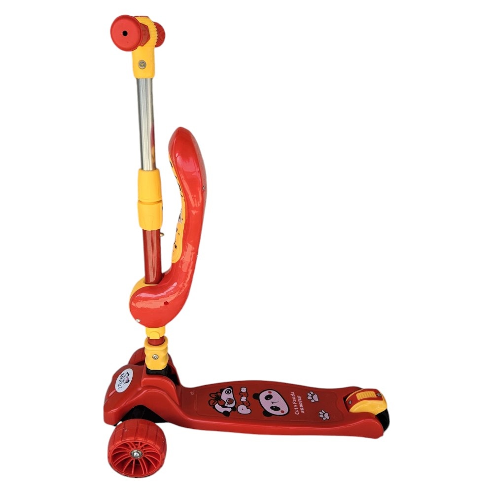 Novokids Mini Scooter 8010 Rosu 2 in 1 cu LED