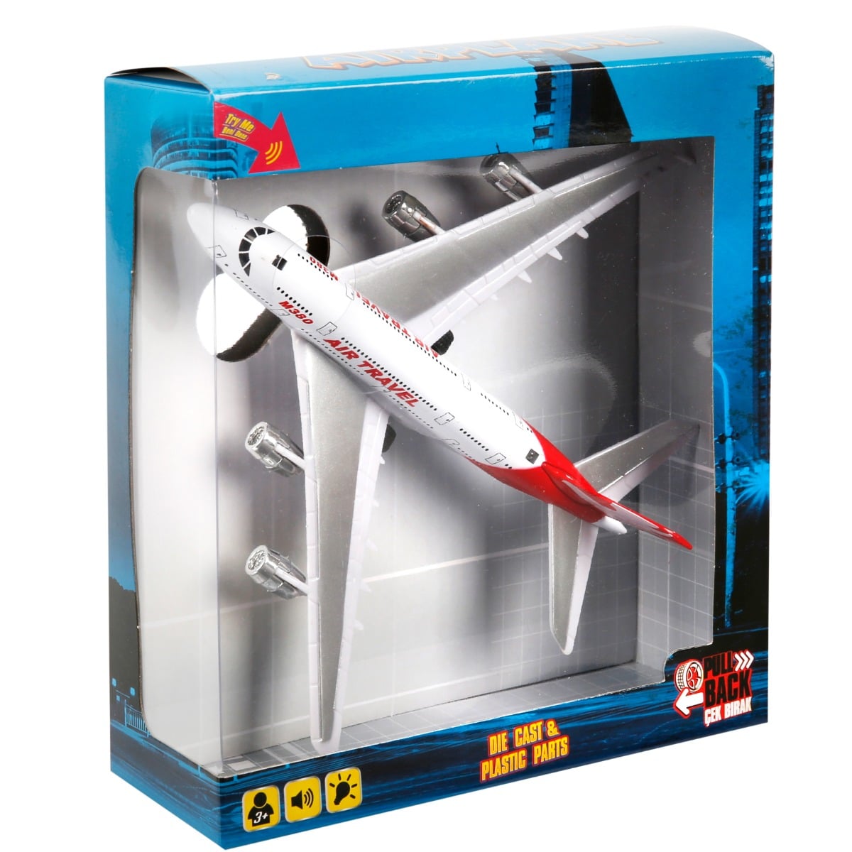 Avion Maxx Wheels Rosu cu Lumini si Sunete