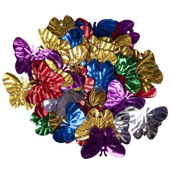 Set Fluturi Metalici Colorart 6mm - Decoratiuni Crafts