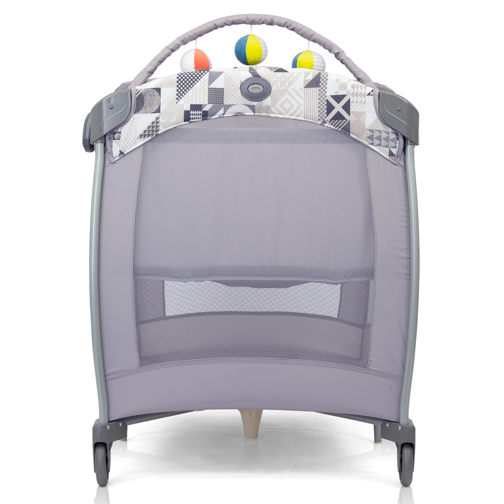 Patut Graco Electra Patchwork Grey cu masuta infasat - imagine 3