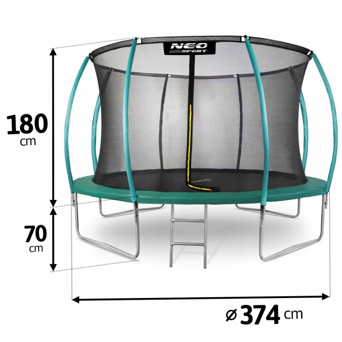Trambulina Neo-Sport 374cm cu Plasa Siguranță