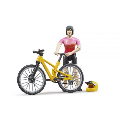 Bruder Figurină Ciclist cu Bicicletă de Munte - imagine 2