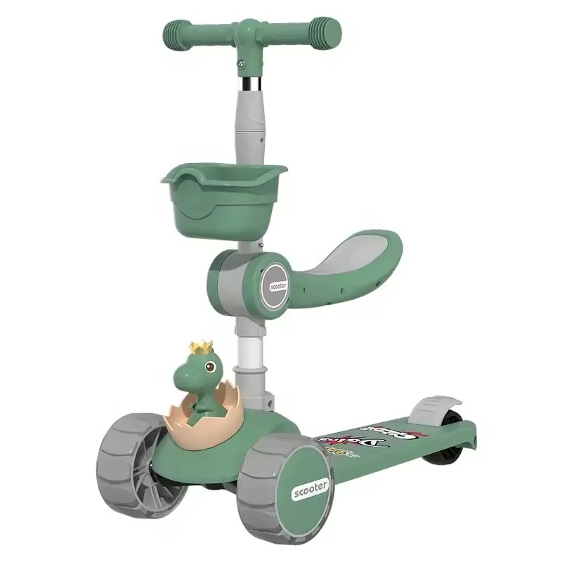 Trotineta Pliabilă Green Dino Nichiduta cu Muzică și LED - imagine 3