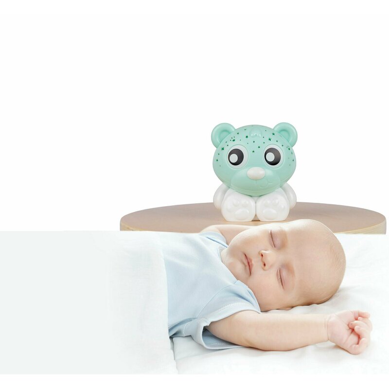 Lampa Veghe Proiector Playgro Urs, Alb/Mentă - imagine 2