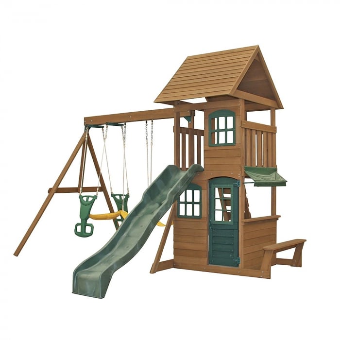Complex de joacă Windale Kidkraft, din lemn, pentru curte